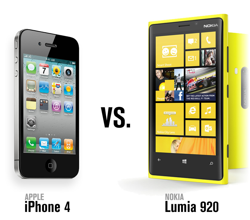 Apple iPhone 4 vs. Nokia Lumia 920